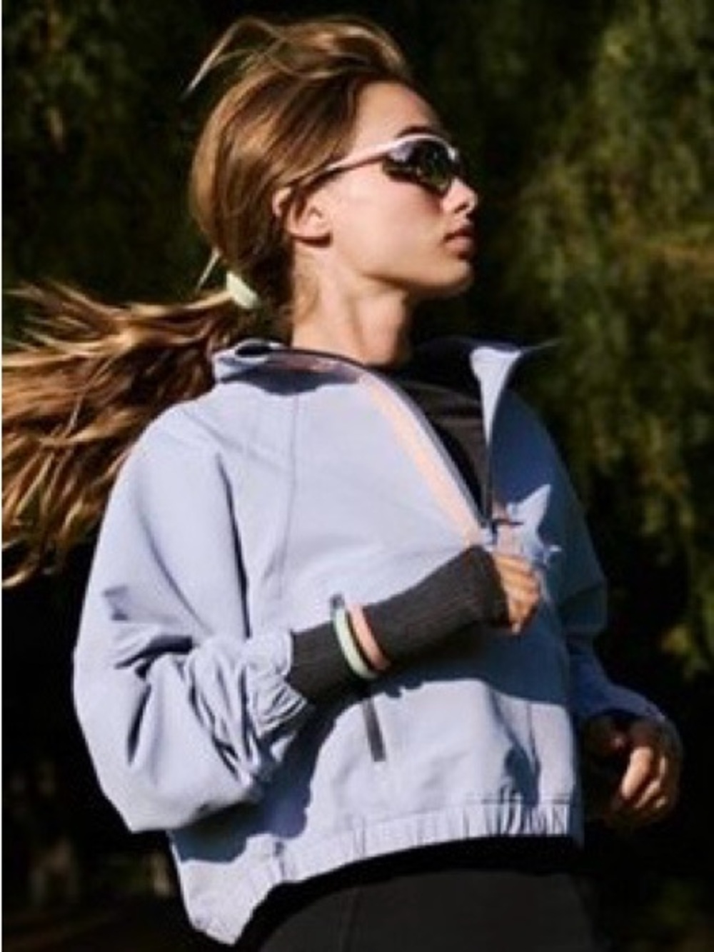 FP MOVEMENT So Fly Half-Zip in Periwinkle with Contrast Trim